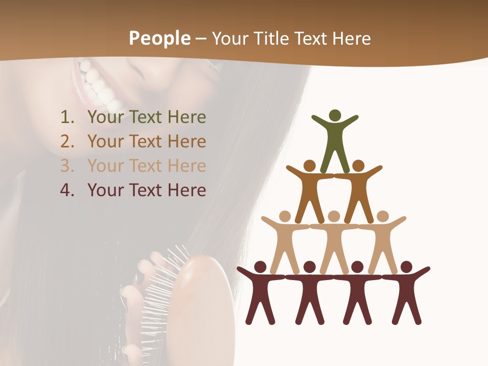 Hair Care Brunette PowerPoint Template