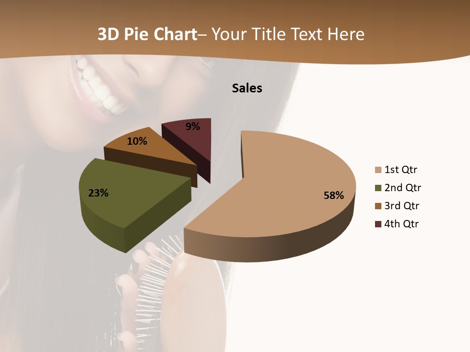 Hair Care Brunette PowerPoint Template