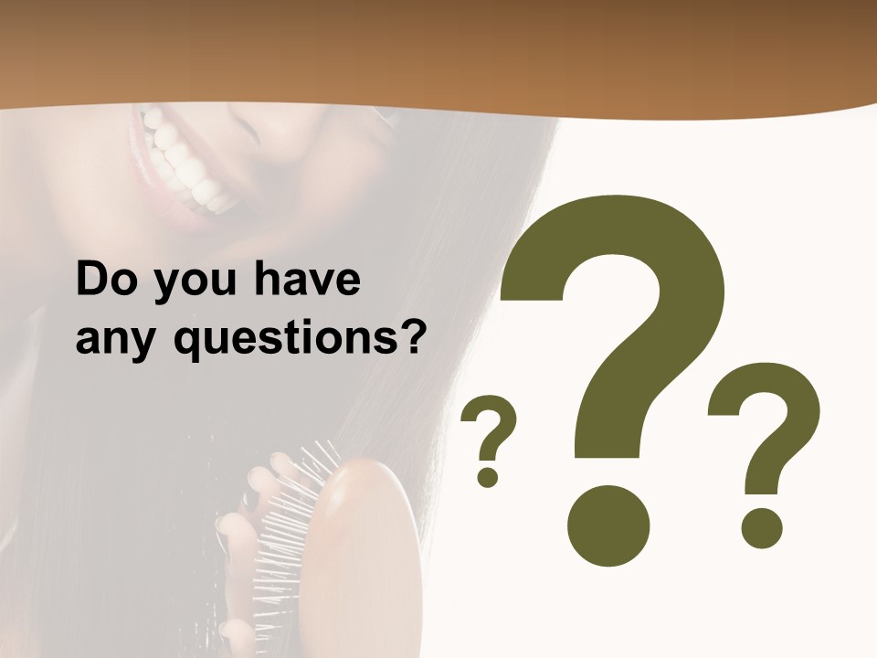 Hair Care Brunette PowerPoint Template