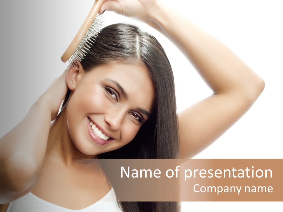 Adult White Lady PowerPoint Template