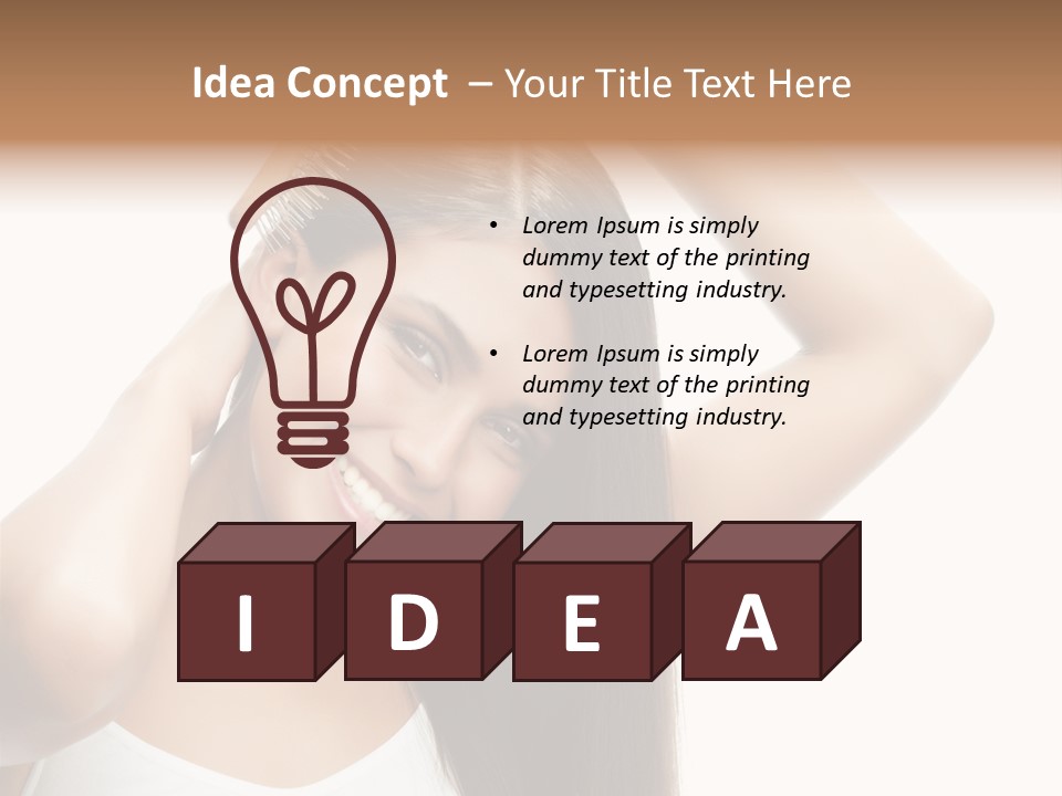 Adult White Lady PowerPoint Template