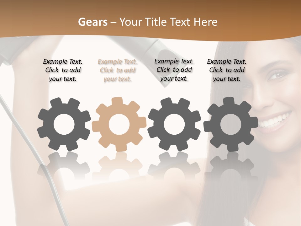 Face Girl Portrait PowerPoint Template