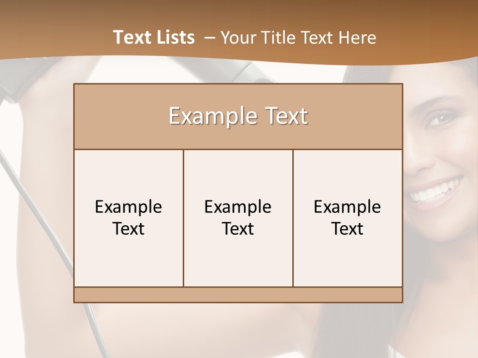 Face Girl Portrait PowerPoint Template