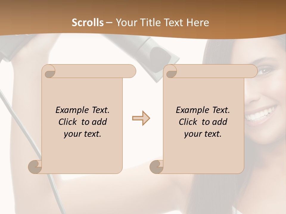 Face Girl Portrait PowerPoint Template