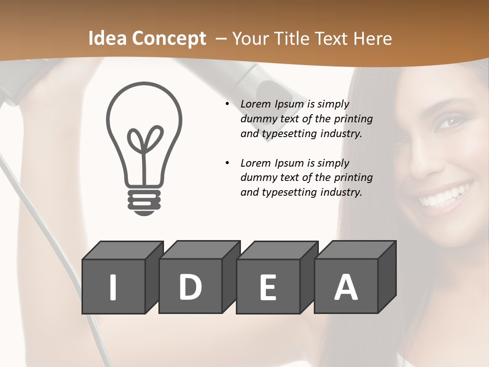 Face Girl Portrait PowerPoint Template