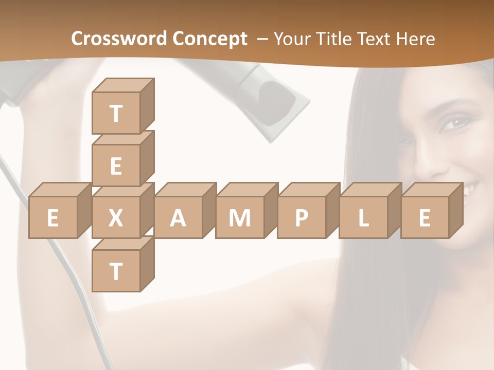 Face Girl Portrait PowerPoint Template