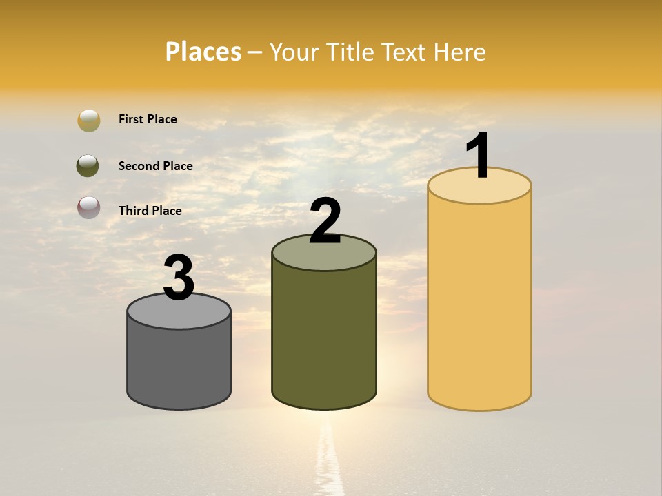 Landscape Brightly Lit Cloudscape PowerPoint Template