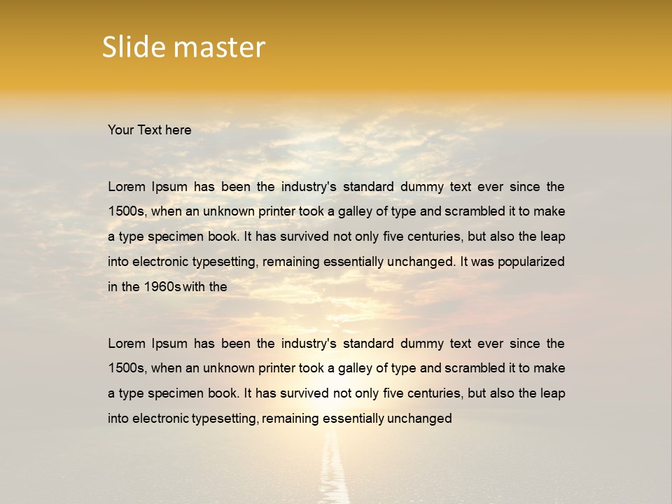 Landscape Brightly Lit Cloudscape PowerPoint Template