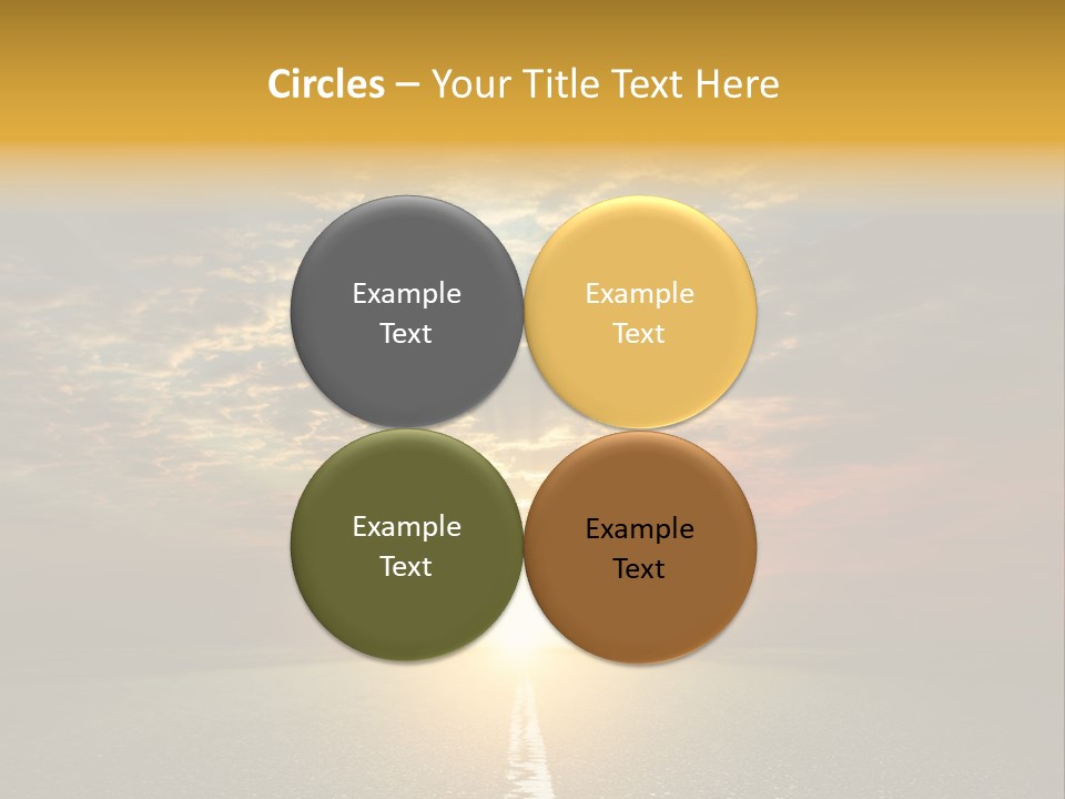 Landscape Brightly Lit Cloudscape PowerPoint Template