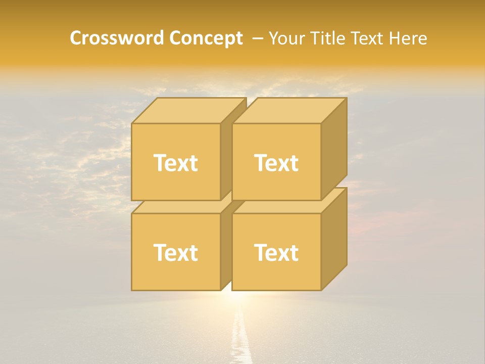 Landscape Brightly Lit Cloudscape PowerPoint Template