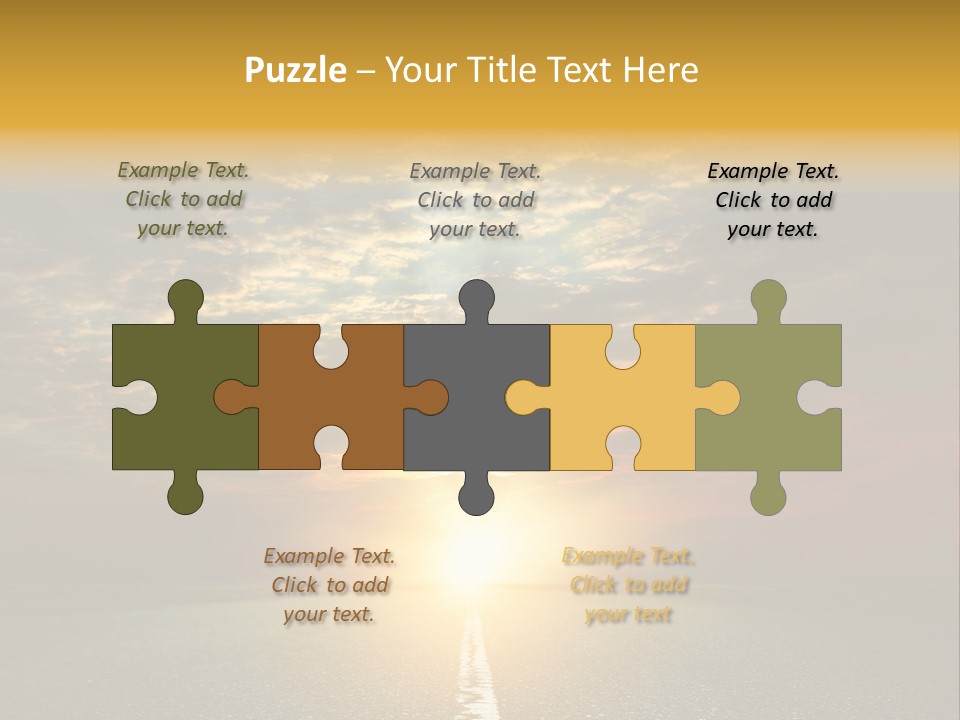 Landscape Brightly Lit Cloudscape PowerPoint Template