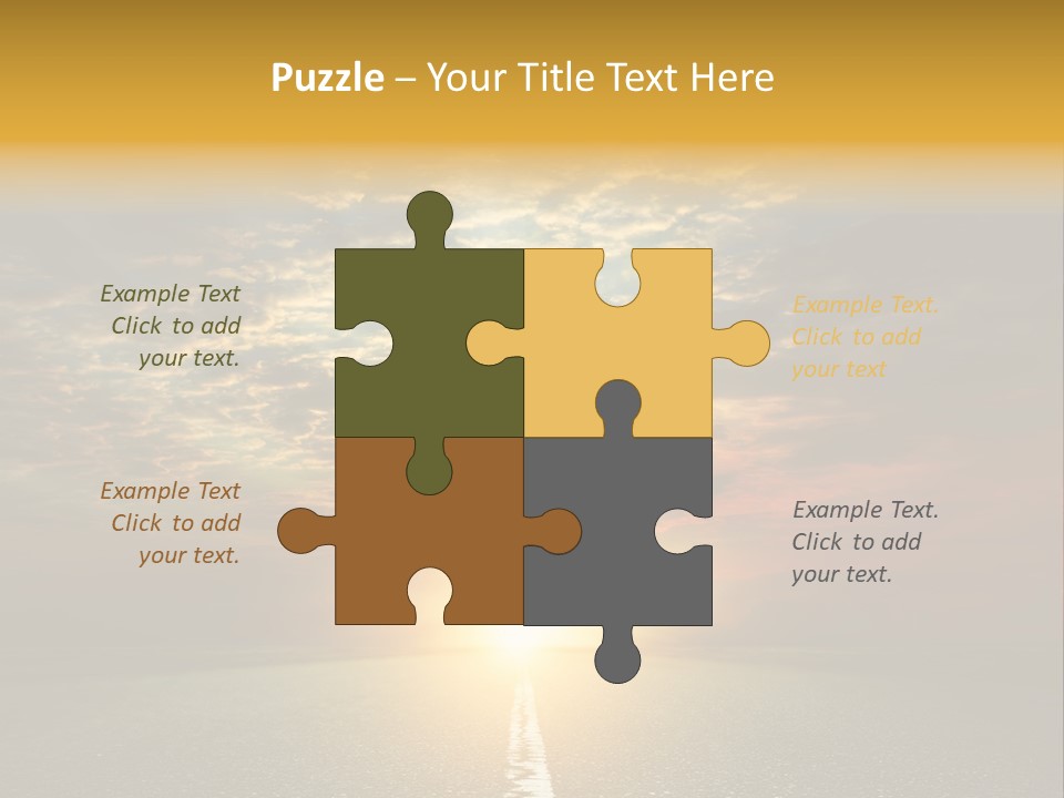 Landscape Brightly Lit Cloudscape PowerPoint Template