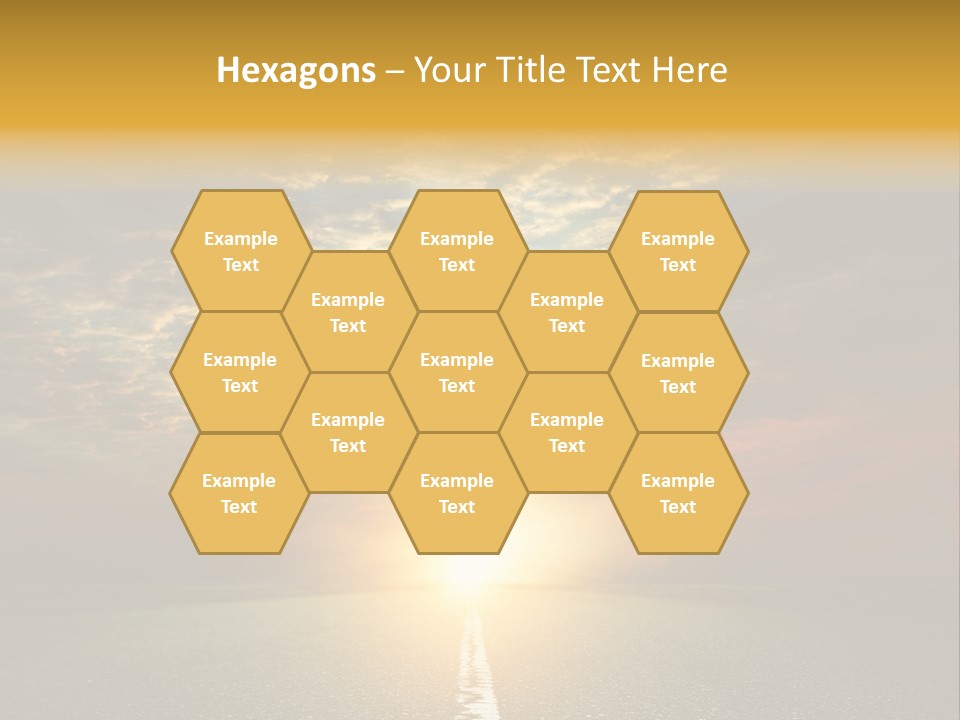 Landscape Brightly Lit Cloudscape PowerPoint Template