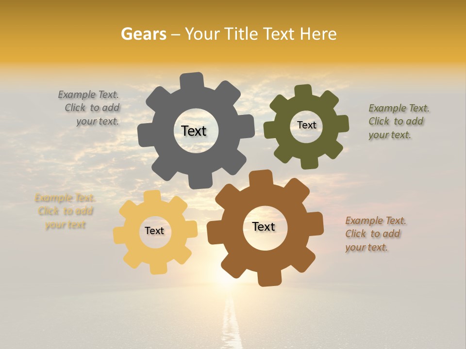 Landscape Brightly Lit Cloudscape PowerPoint Template