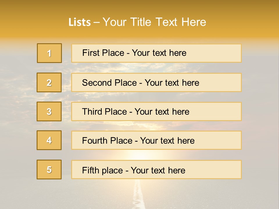 Landscape Brightly Lit Cloudscape PowerPoint Template