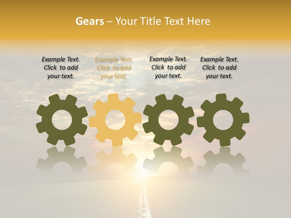 Landscape Brightly Lit Cloudscape PowerPoint Template