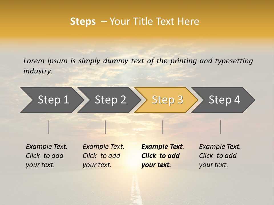Landscape Brightly Lit Cloudscape PowerPoint Template