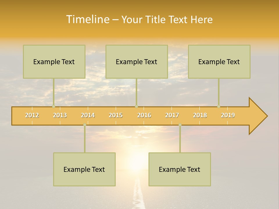Landscape Brightly Lit Cloudscape PowerPoint Template