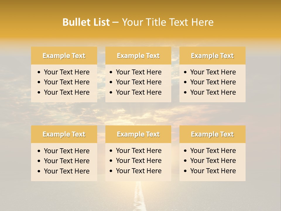 Landscape Brightly Lit Cloudscape PowerPoint Template