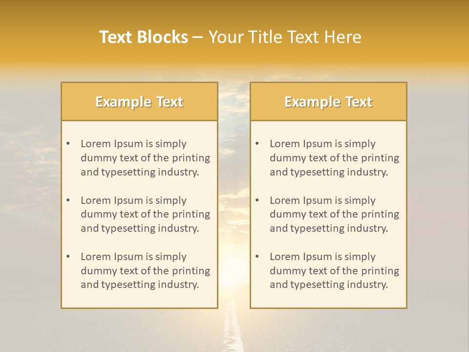 Landscape Brightly Lit Cloudscape PowerPoint Template