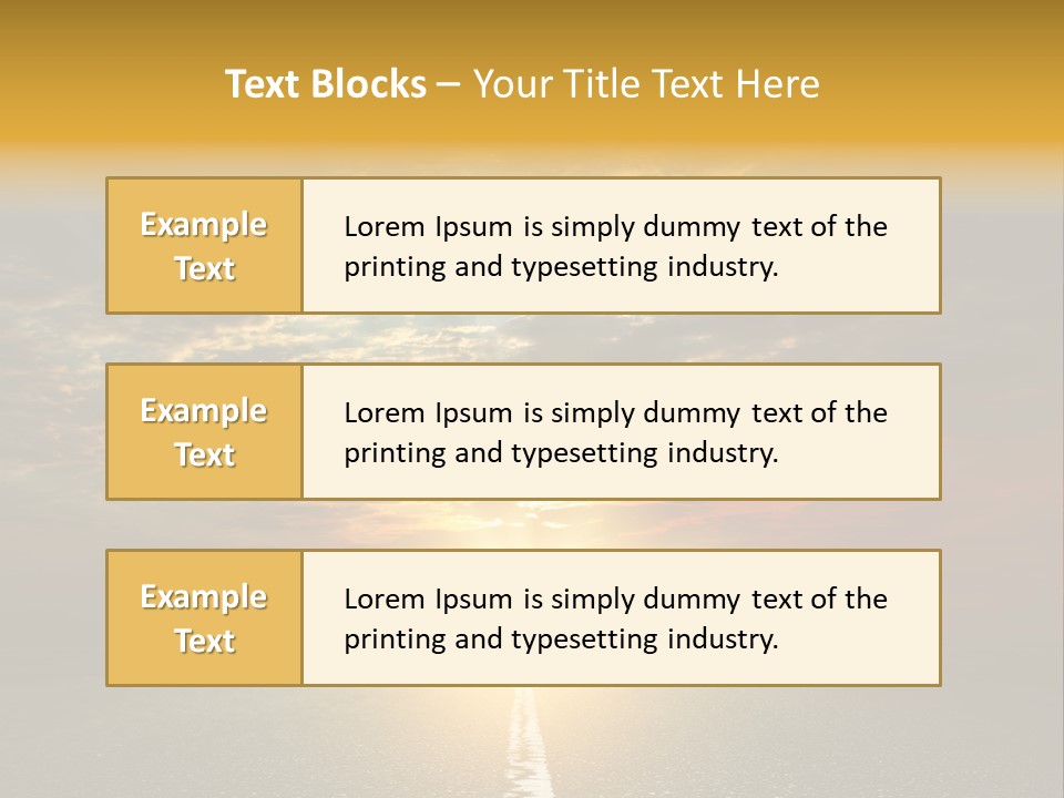 Landscape Brightly Lit Cloudscape PowerPoint Template