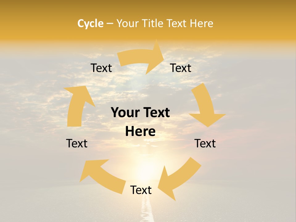 Landscape Brightly Lit Cloudscape PowerPoint Template