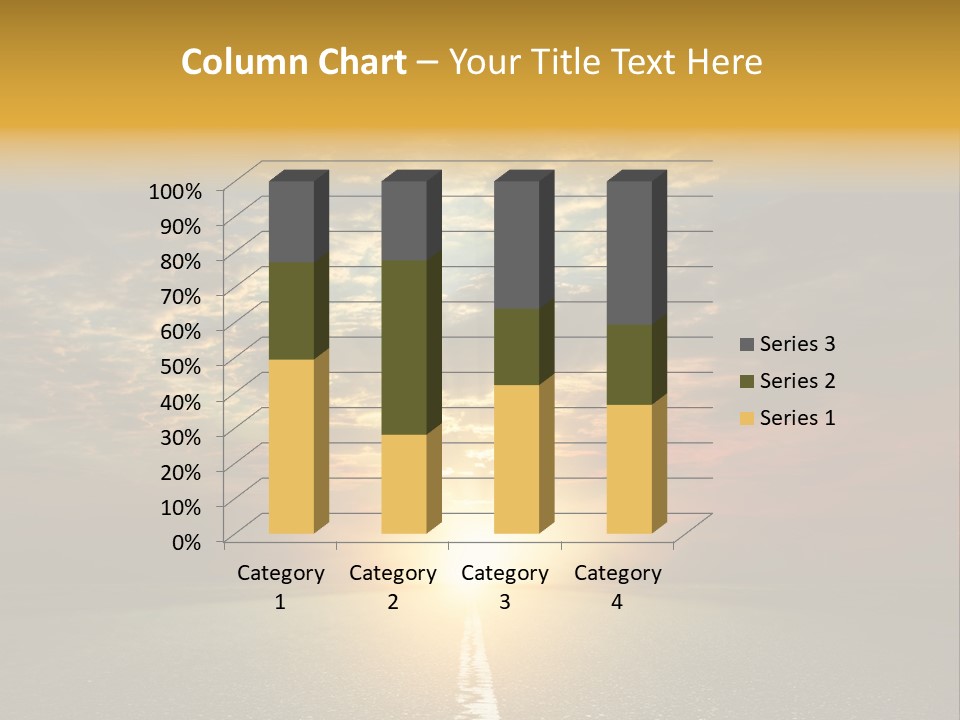 Landscape Brightly Lit Cloudscape PowerPoint Template