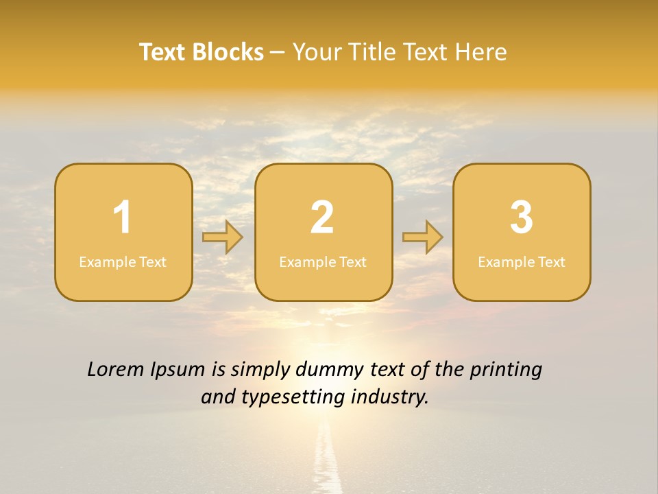 Landscape Brightly Lit Cloudscape PowerPoint Template