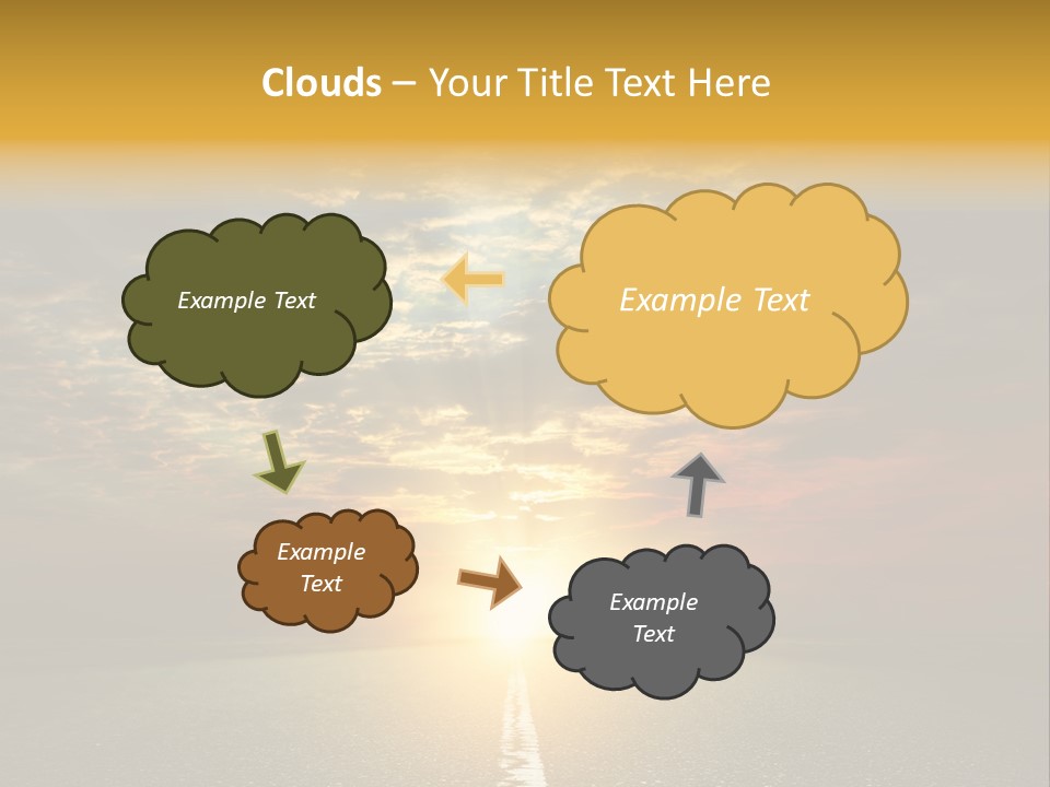 Landscape Brightly Lit Cloudscape PowerPoint Template