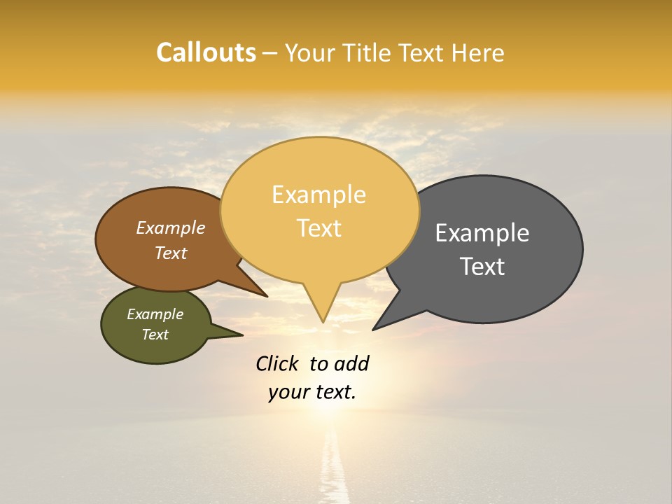 Landscape Brightly Lit Cloudscape PowerPoint Template