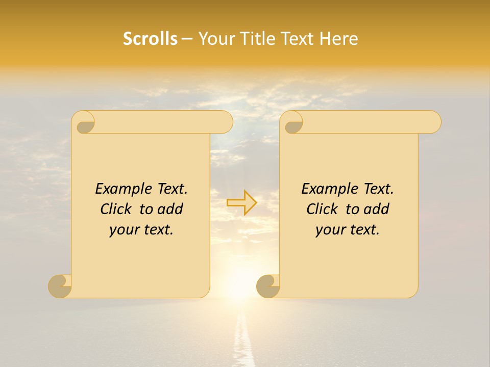 Landscape Brightly Lit Cloudscape PowerPoint Template