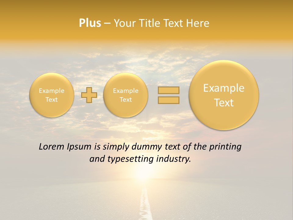 Landscape Brightly Lit Cloudscape PowerPoint Template