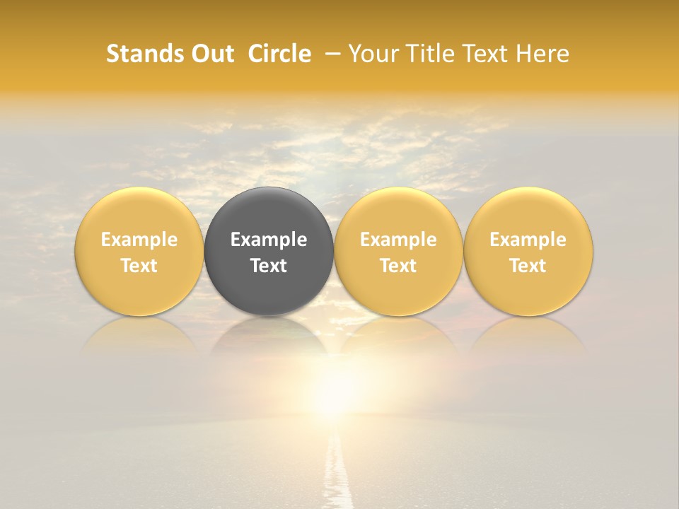 Landscape Brightly Lit Cloudscape PowerPoint Template