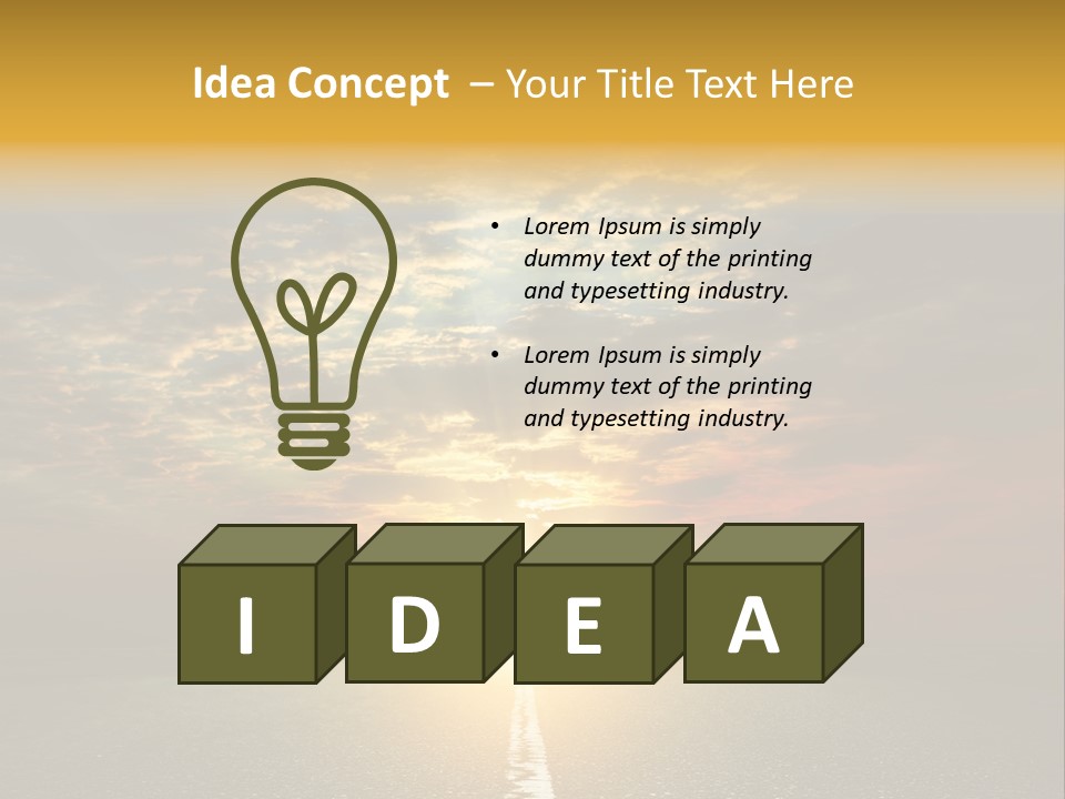 Landscape Brightly Lit Cloudscape PowerPoint Template