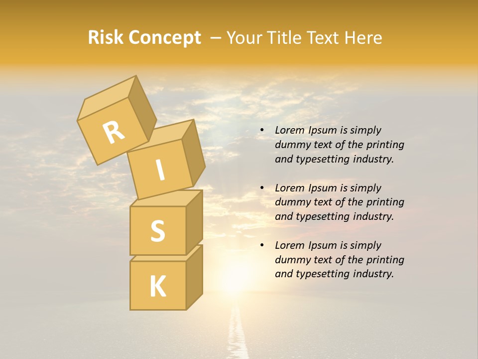 Landscape Brightly Lit Cloudscape PowerPoint Template