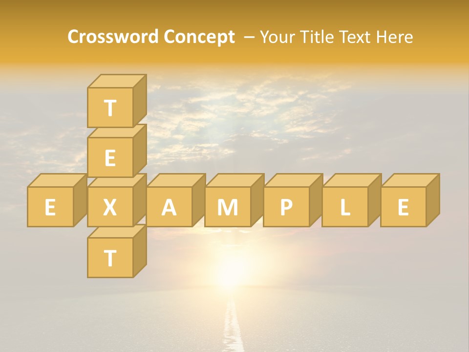 Landscape Brightly Lit Cloudscape PowerPoint Template