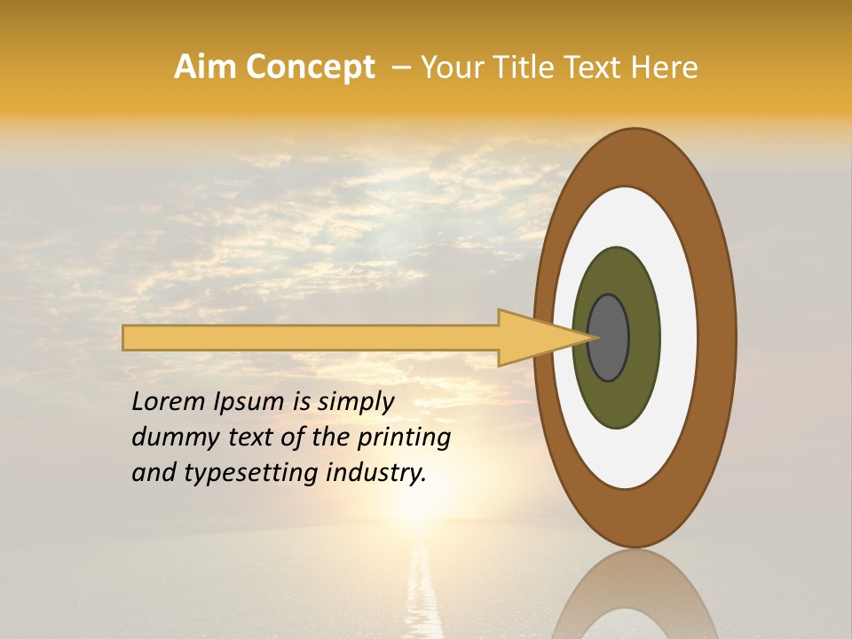 Landscape Brightly Lit Cloudscape PowerPoint Template