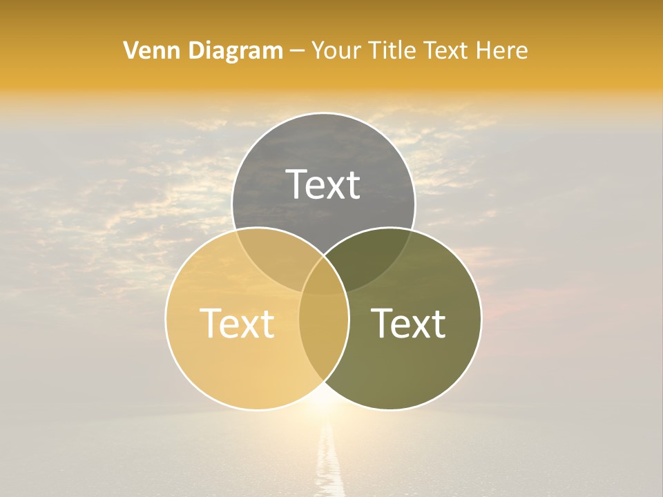 Landscape Brightly Lit Cloudscape PowerPoint Template