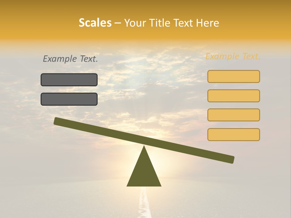 Landscape Brightly Lit Cloudscape PowerPoint Template