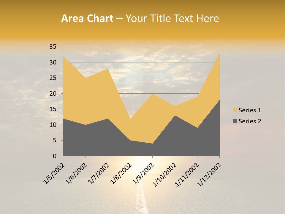 Landscape Brightly Lit Cloudscape PowerPoint Template