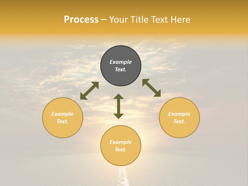 Landscape Brightly Lit Cloudscape PowerPoint Template