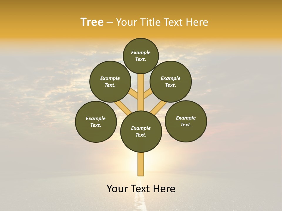 Landscape Brightly Lit Cloudscape PowerPoint Template