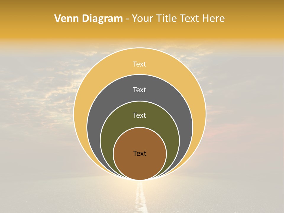 Landscape Brightly Lit Cloudscape PowerPoint Template