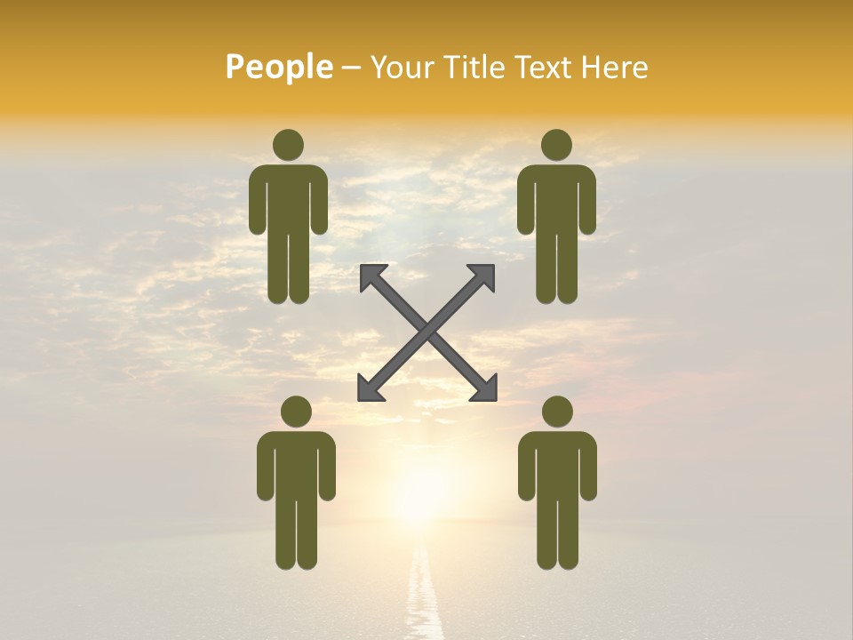 Landscape Brightly Lit Cloudscape PowerPoint Template