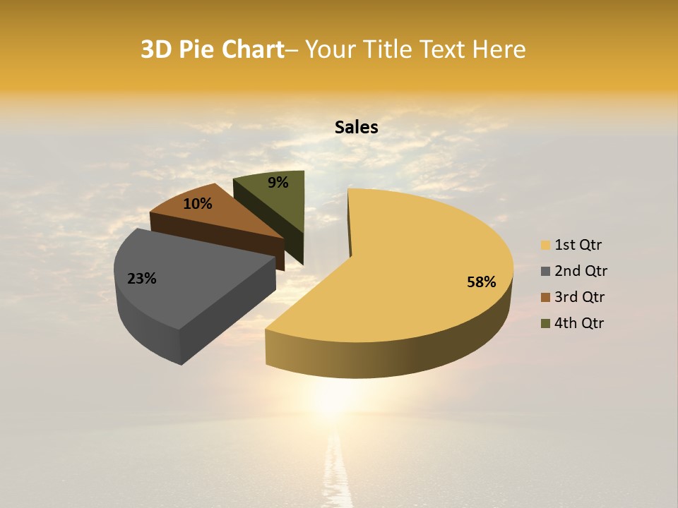 Landscape Brightly Lit Cloudscape PowerPoint Template