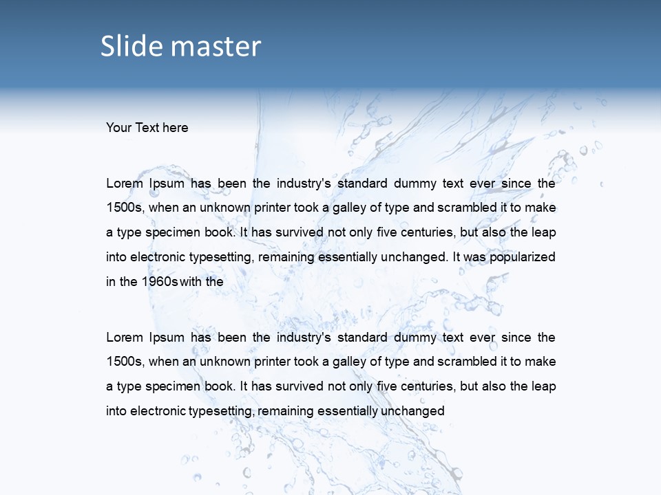 Fresh Dove Splash PowerPoint Template