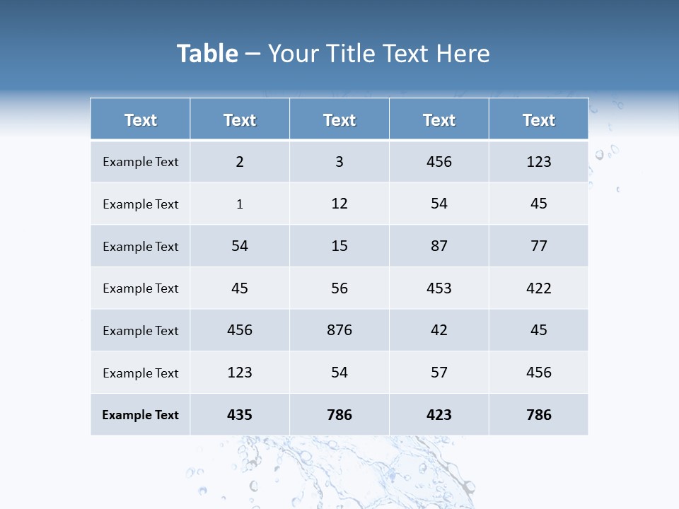 Fresh Dove Splash PowerPoint Template