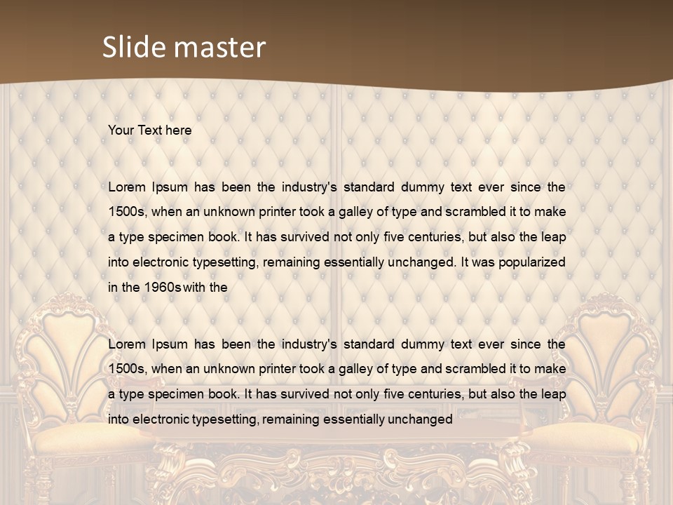 Backdrop Domestic Armchair PowerPoint Template