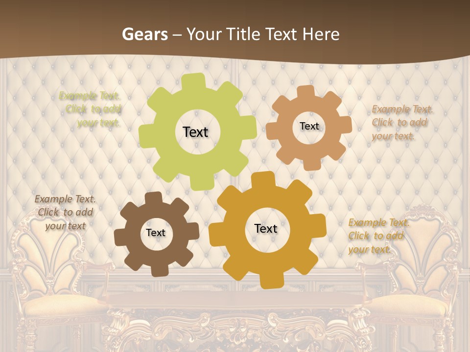 Backdrop Domestic Armchair PowerPoint Template