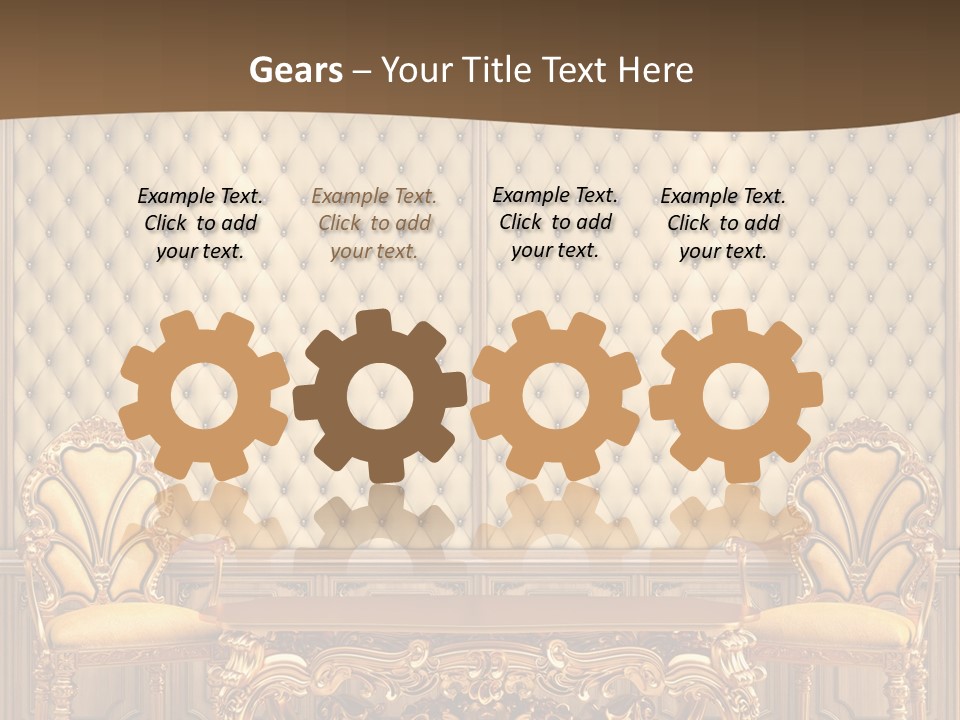 Backdrop Domestic Armchair PowerPoint Template